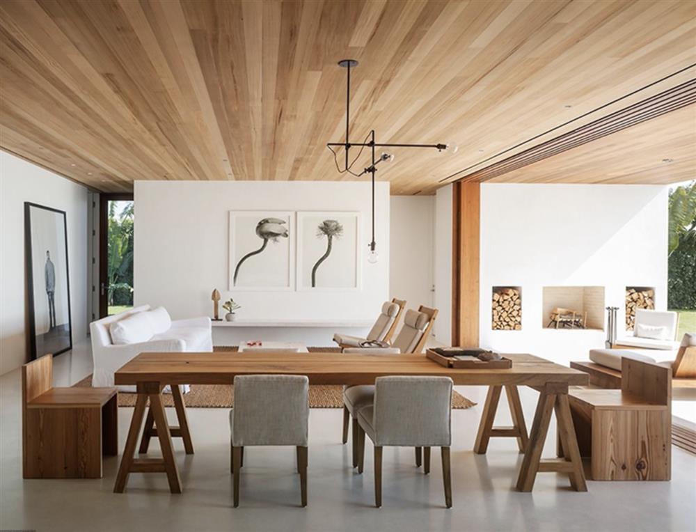 Lam gỗ ốp phòng khách